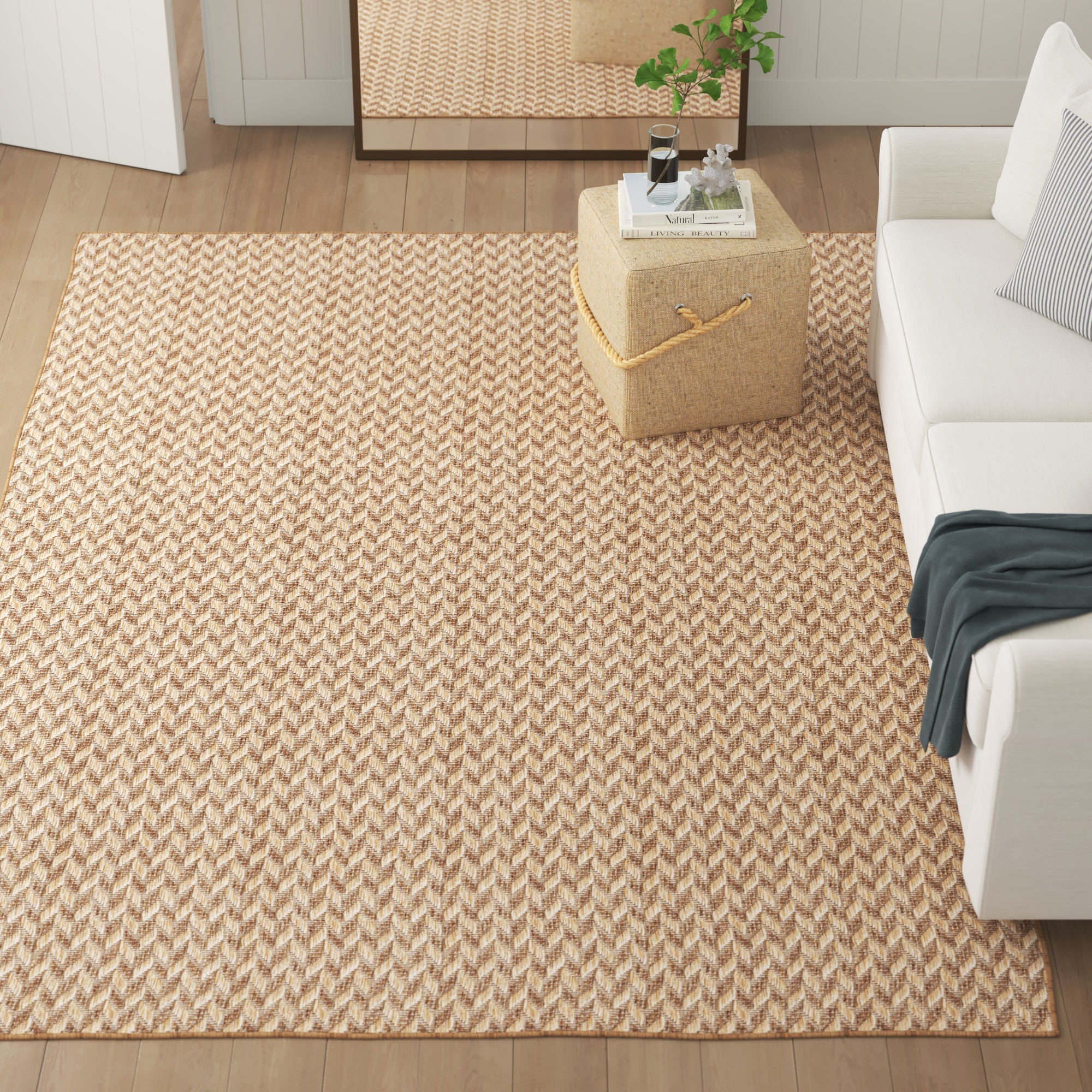 Sand & Stable™ Malaya Herringbone Power Loom Indoor/Outdoor Rug
